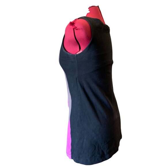 EVE LAVOIE - Short tunic dress black with pink grey - trees screen print medium - Picture 2 of 7